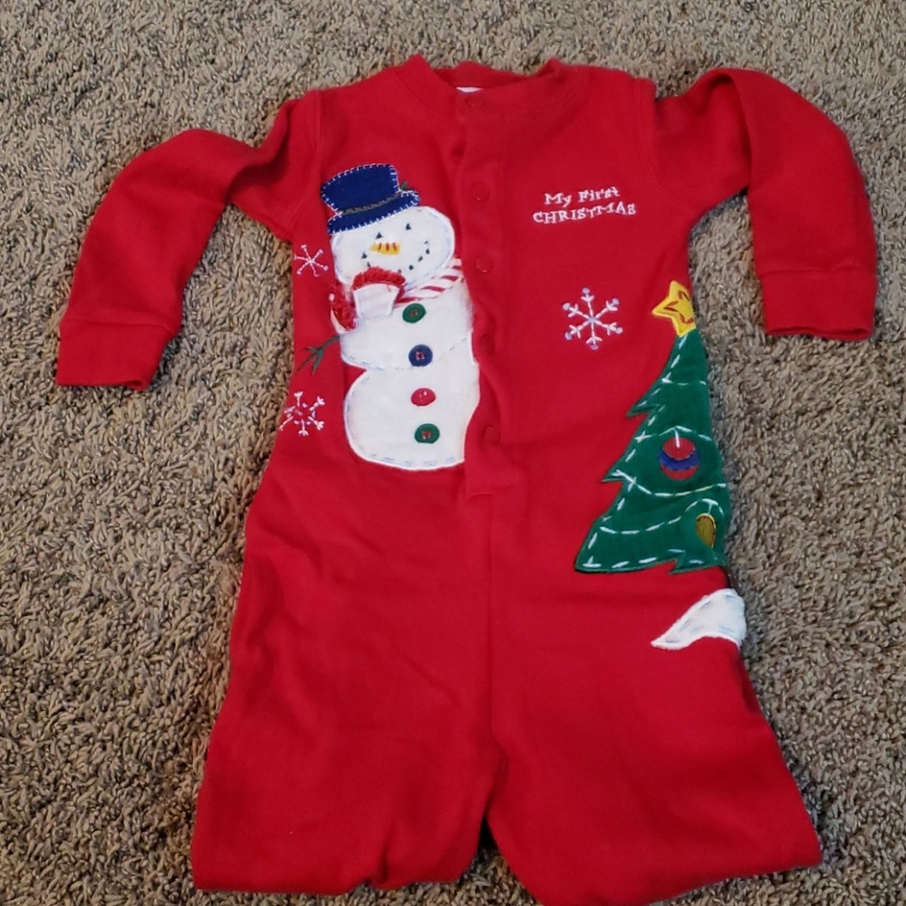My 1st Christmas one piece pajama